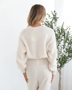 New Adelaine Knit - Cream Print Jumpers|Jumpers