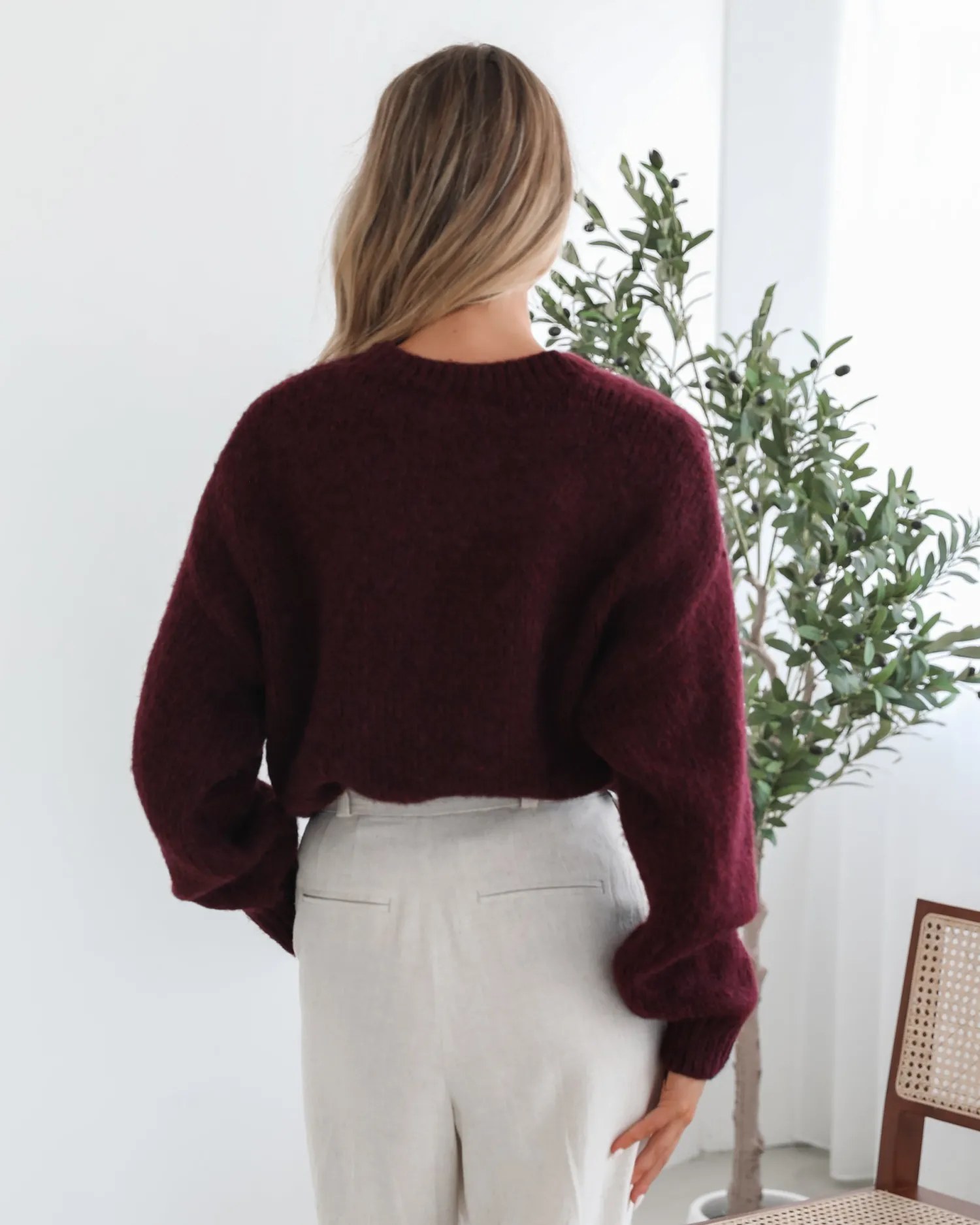 Best Adelaine Knit - Wine Print Jumpers|Jumpers