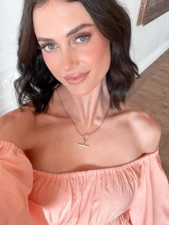 Discount Adrianie Dress - Orange Off The Shoulder Dresses|Maternity Dresses