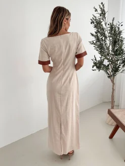 Best Adrianne Dress - Cream Print Maxi Dresses|Date Night Dresses