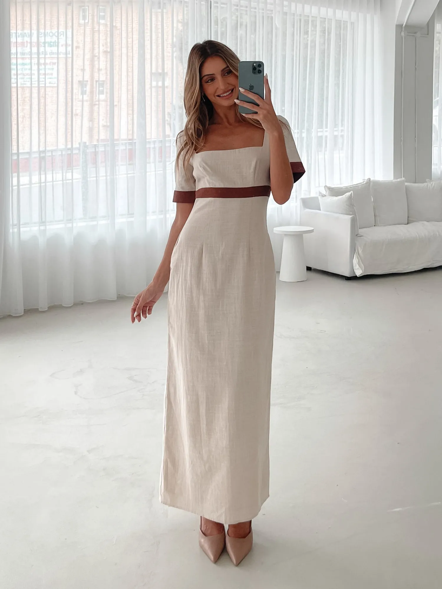 Best Adrianne Dress - Cream Print Maxi Dresses|Date Night Dresses