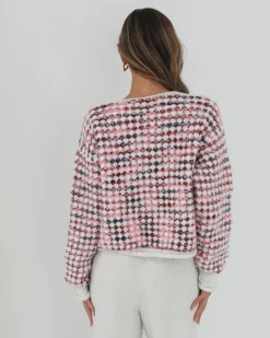 Hot Aica Cardigan - Pink Print Cardigans|Knitwear & Jumpers