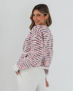 Hot Aica Cardigan - Pink Print Cardigans|Knitwear & Jumpers