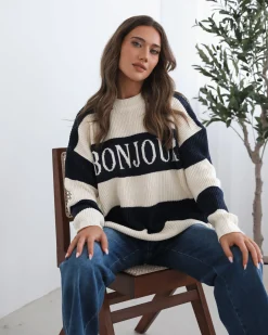 Hot Alisson Knit - Navy Multi Jumpers|Jumpers