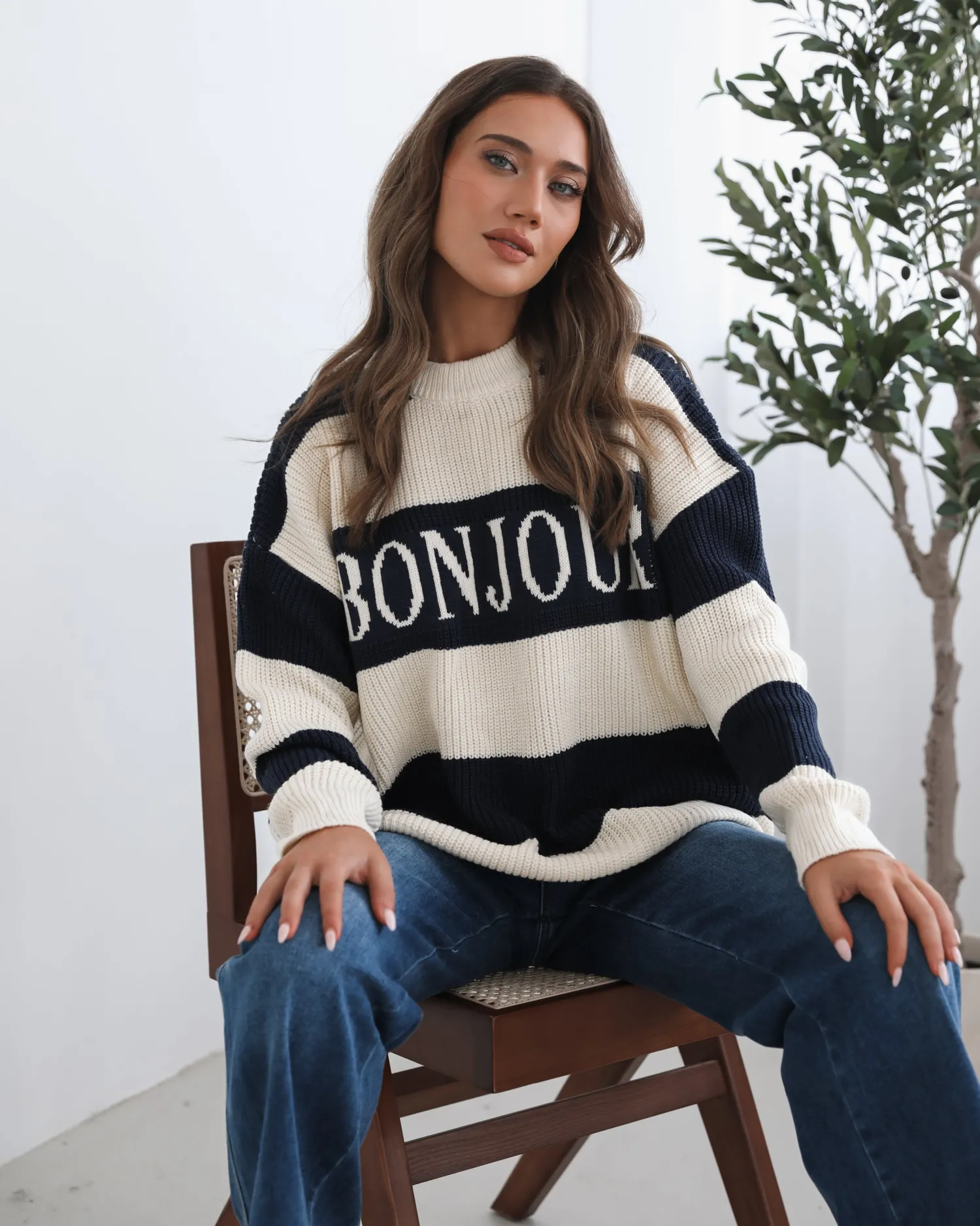 Hot Alisson Knit - Navy Multi Jumpers|Jumpers