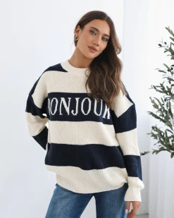 Hot Alisson Knit - Navy Multi Jumpers|Jumpers