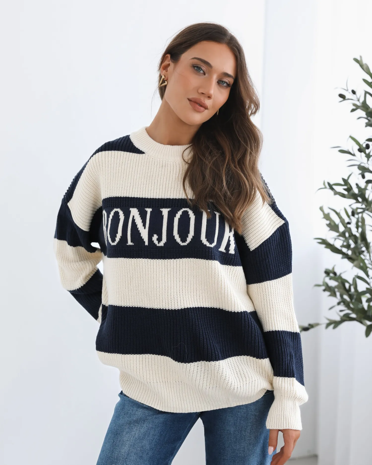 Hot Alisson Knit - Navy Multi Jumpers|Jumpers