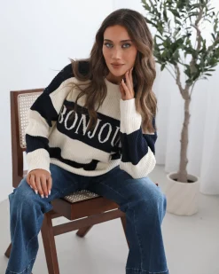 Hot Alisson Knit - Navy Multi Jumpers|Jumpers