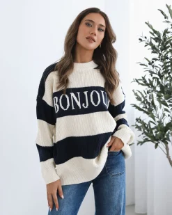 Hot Alisson Knit - Navy Multi Jumpers|Jumpers