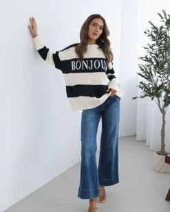 Hot Alisson Knit - Navy Multi Jumpers|Jumpers