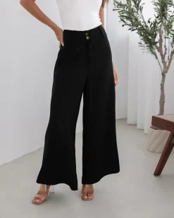 Online Alka Pants - Black Pants|Bottoms