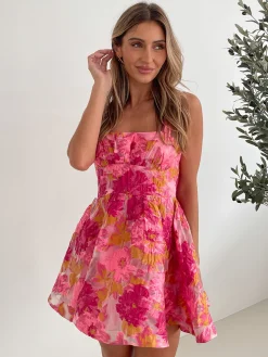 Discount Allana Dress - Pink Floral Floral Dresses|Valentine'S Day Dresses
