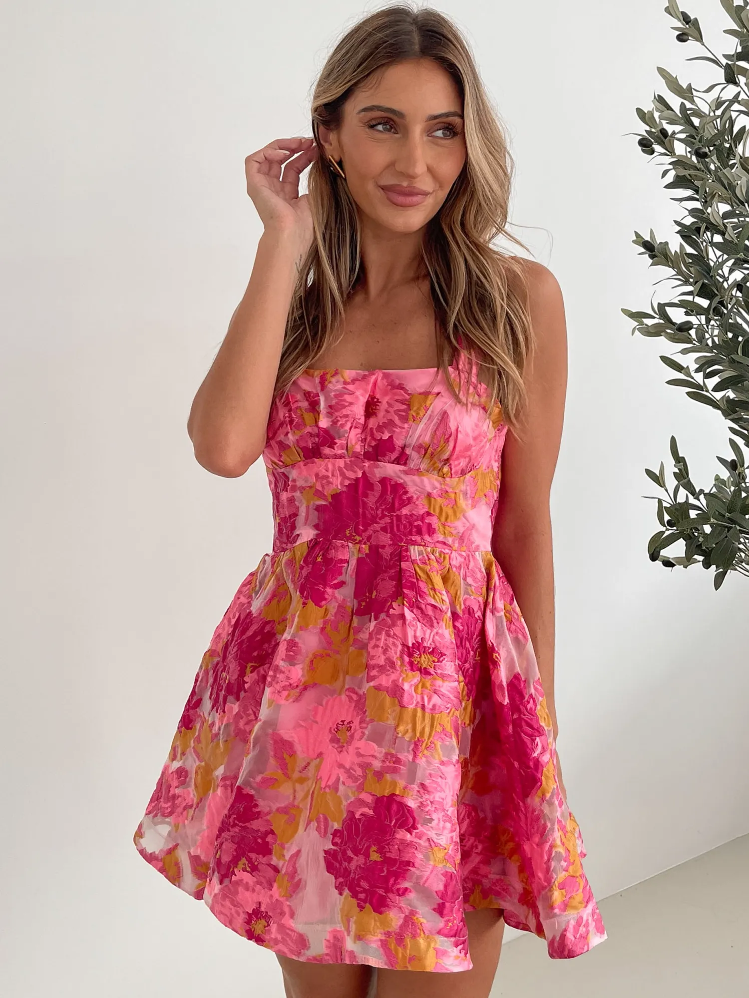 Discount Allana Dress - Pink Floral Floral Dresses|Valentine'S Day Dresses