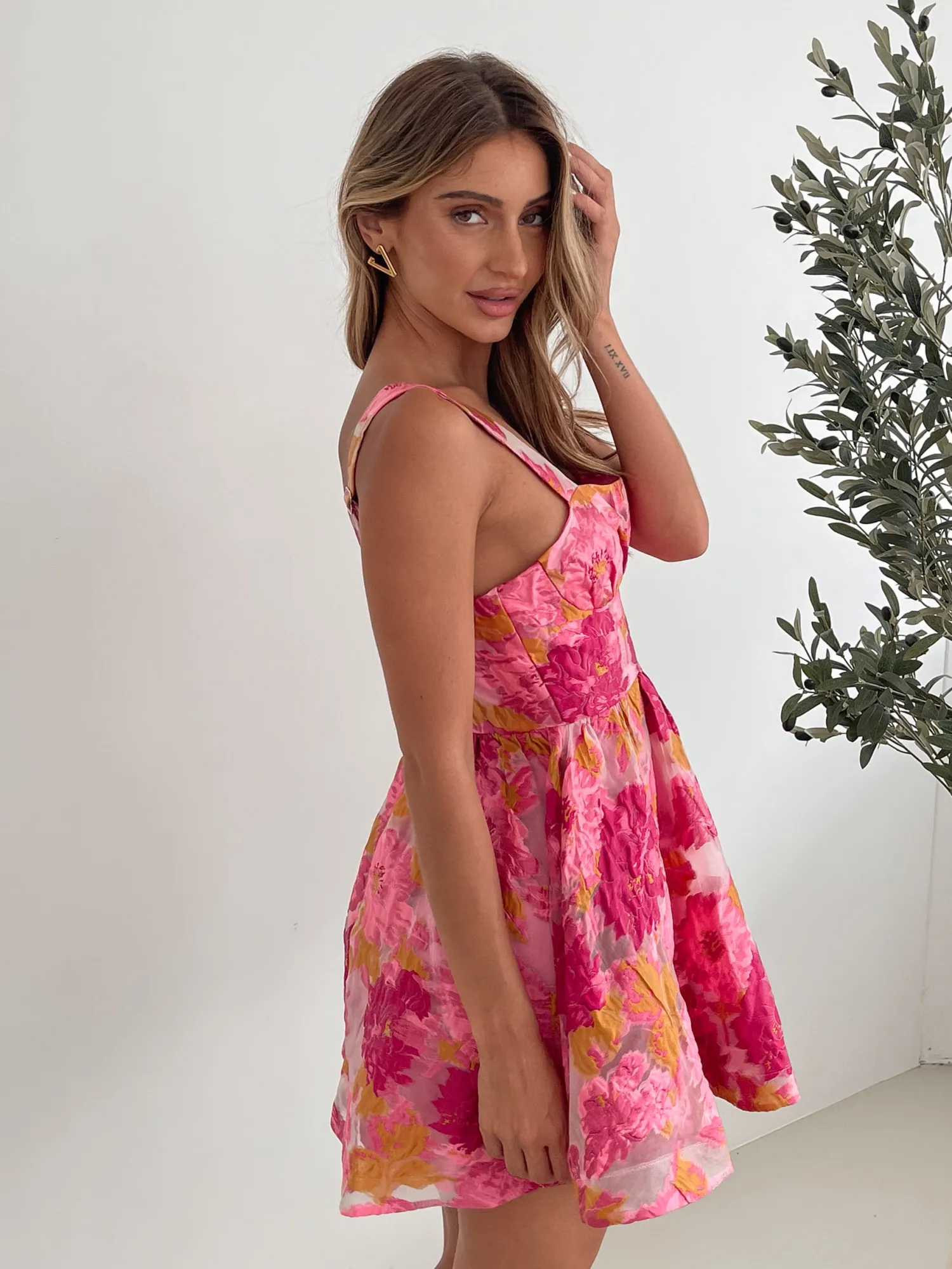 Discount Allana Dress - Pink Floral Floral Dresses|Valentine'S Day Dresses