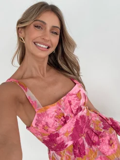 Discount Allana Dress - Pink Floral Floral Dresses|Valentine'S Day Dresses