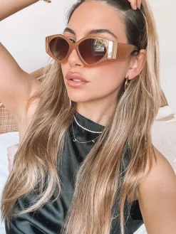 Discount Alyssa | Tan Accessories|Sunglasses