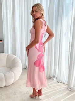 Outlet Amariah Dress - Pink Floral Floral Dresses|Maxi Dresses