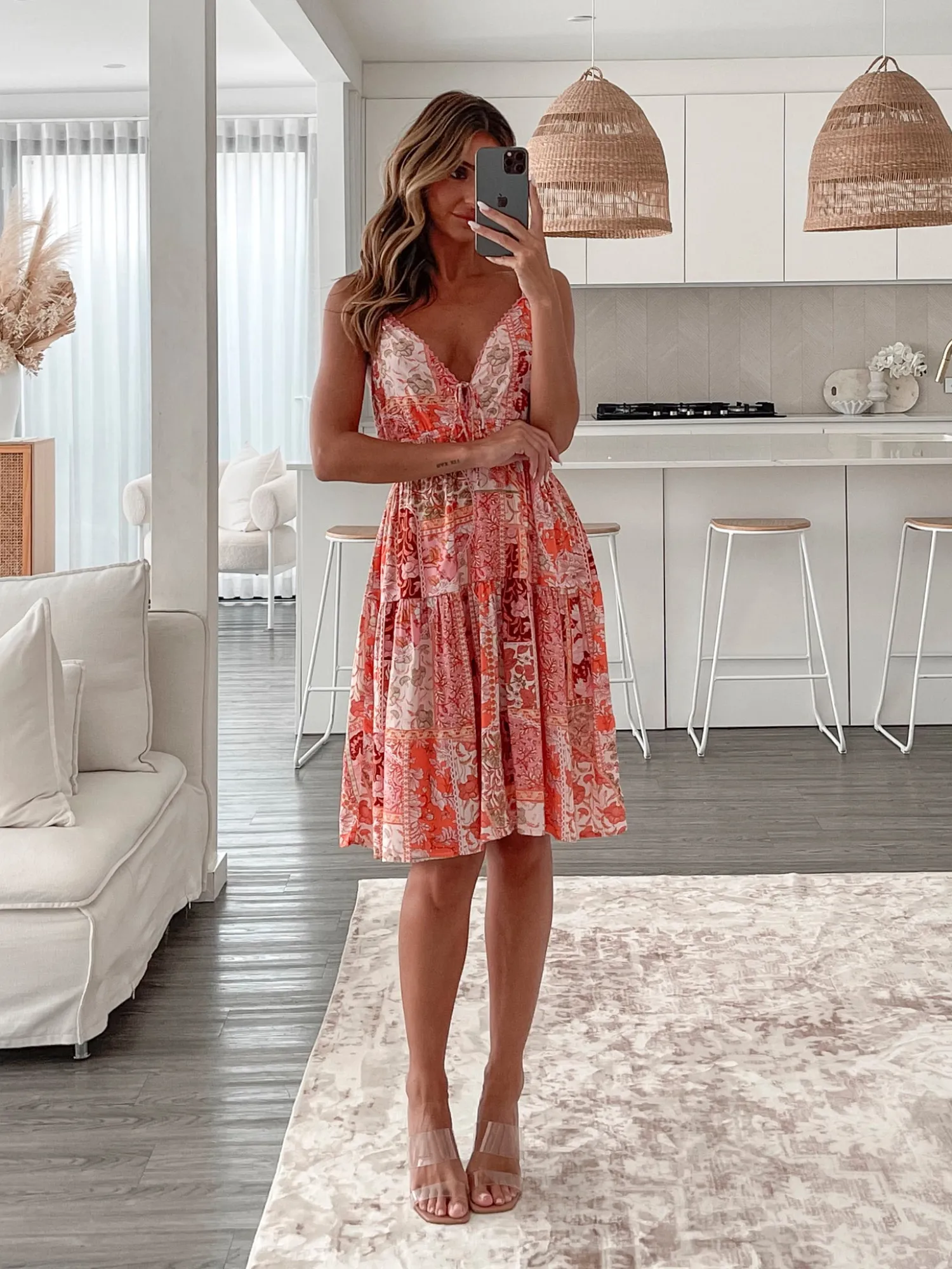 Amarize Dress - Pink Print Boho Dresses|Curve Dresses