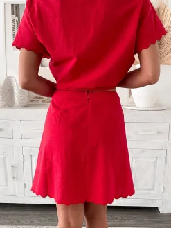 Ameera Skirt - Red Skirts|Sets