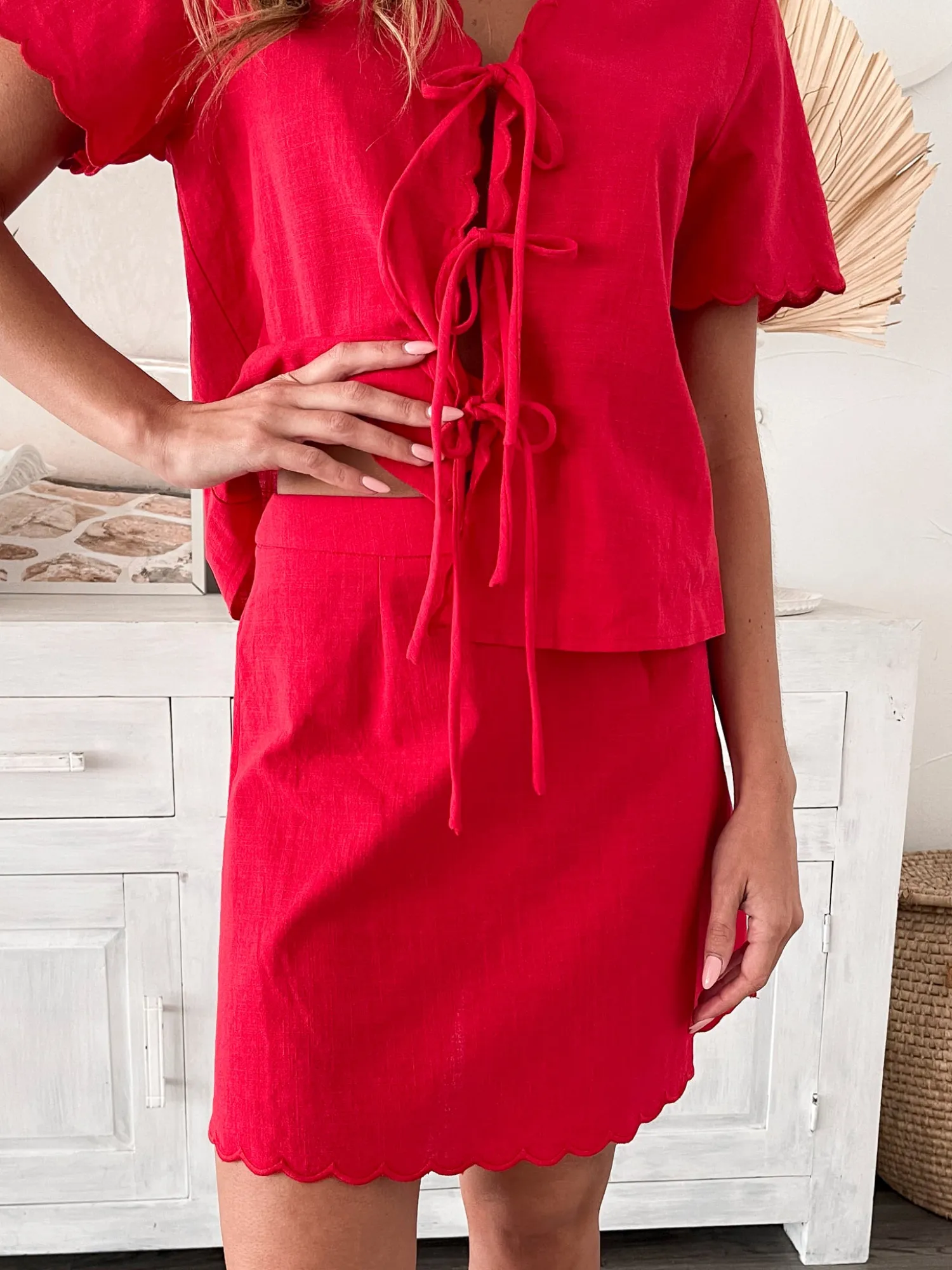Ameera Skirt - Red Skirts|Sets
