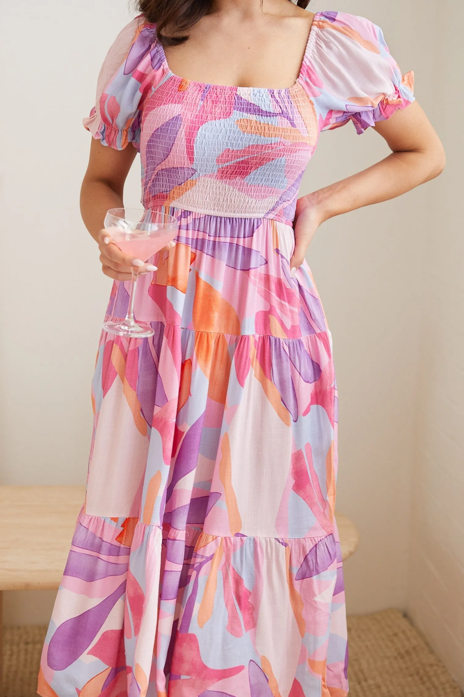 Sale Apolline Dress - Multi Print Linen Dresses|Maternity Dresses