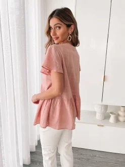 Online Arlo Top - Terracotta Maternity Tops|Maternity Tops