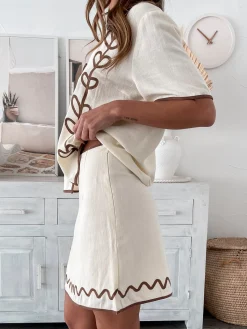 New Arwen Skirt - Cream Print Skirts|Sets