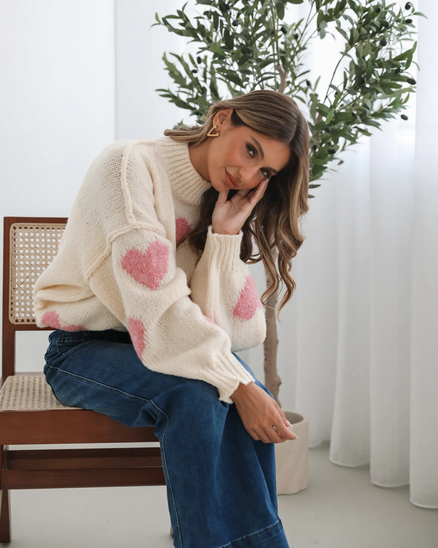 Best Asterielle Knit - Cream Print Jumpers|Jumpers