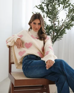 Best Asterielle Knit - Cream Print Jumpers|Jumpers