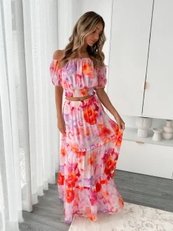 Sale Avelisse Skirt - Pink Print Skirts|Sets