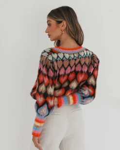 Sale Aveloria Cardigan - Black Print Cardigans|Knitwear & Jumpers