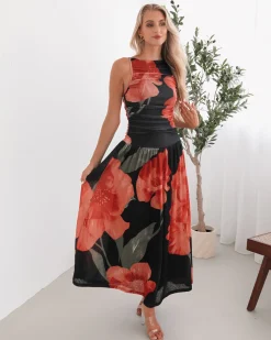 Best Balayage Dress - Black Floral Floral Dresses|Curve Dresses