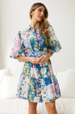 Best Bellarosa Dress - Navy Print Floral Dresses|Shirt Dresses