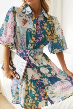 Best Bellarosa Dress - Navy Print Floral Dresses|Shirt Dresses