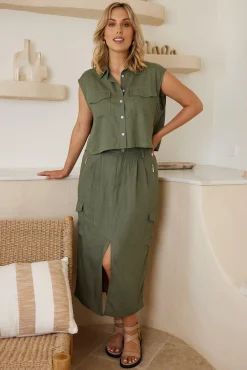 Hot Carah Skirt - Khaki Skirts|Sets
