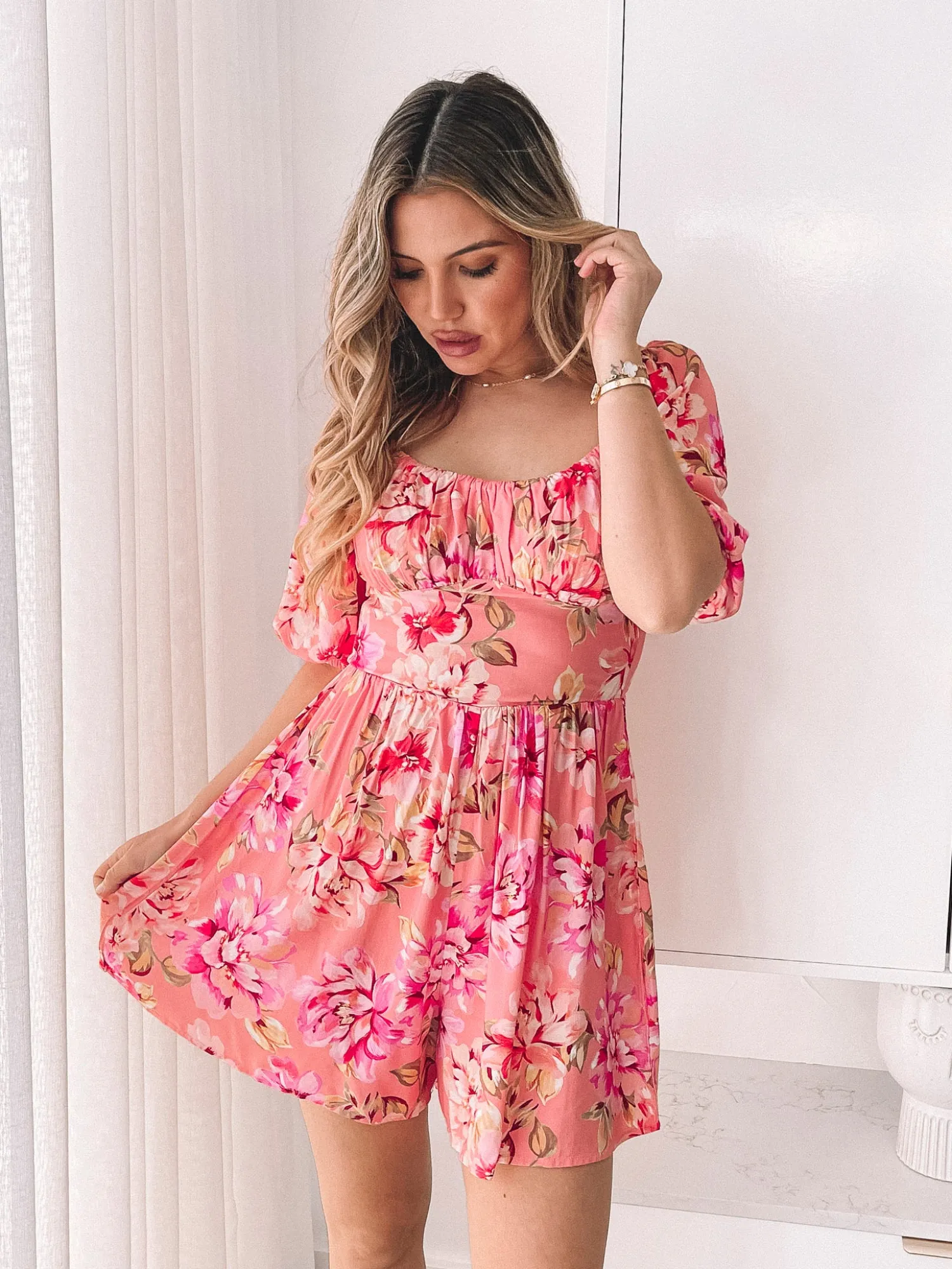 Carolana Playsuit - Peach Blossom Playsuits & Jumpsuits