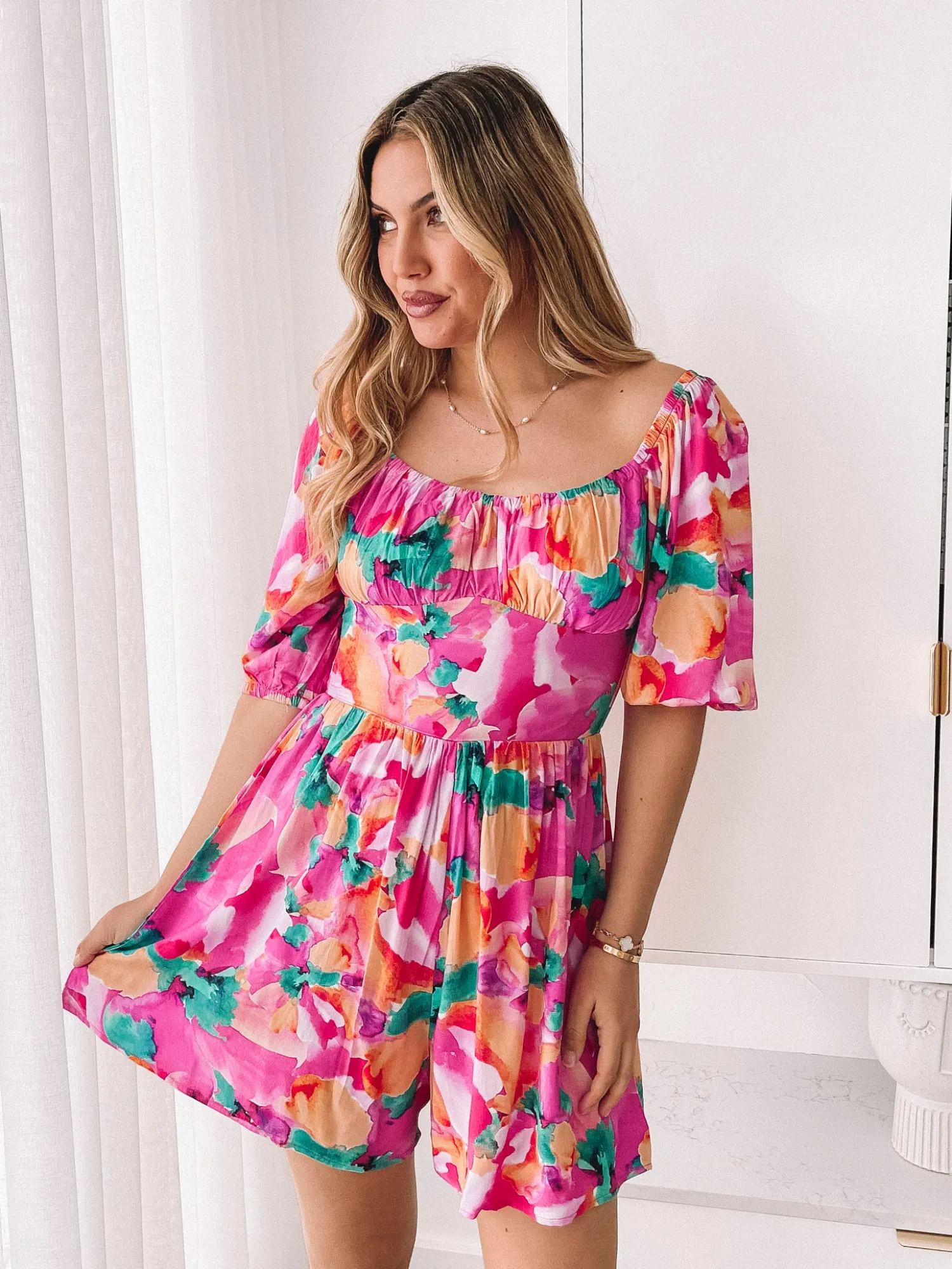 Discount Carolana Playsuit - Pink Fiesta Playsuits & Jumpsuits