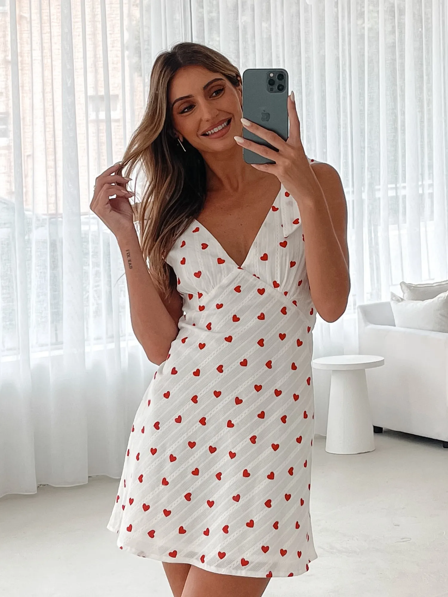 Clearance Carolyn Dress - White Print Mini Dresses|Valentine'S Day Dresses