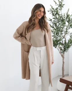 Online Carranza Coatigan - Camel Knitwear & Jumpers|Knitwear