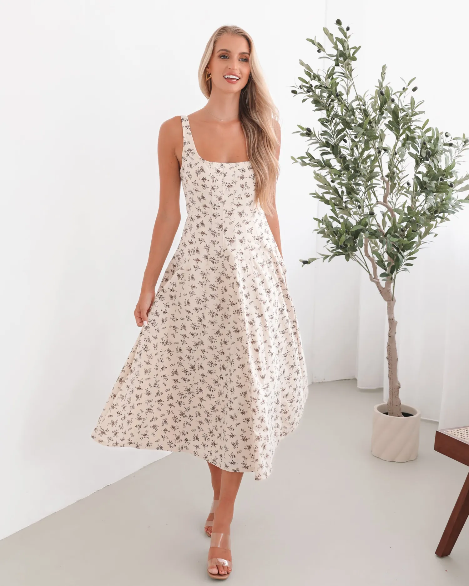 Best Carucci Dress - White Print Floral Dresses|Maternity Dresses