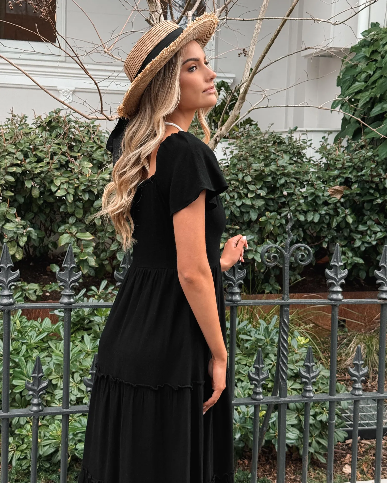 Discount Celie Dress - Black Linen Dresses|Maternity Dresses