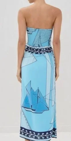 Discount Ceriane Dress - Blue Print Curve Dresses|Maxi Dresses