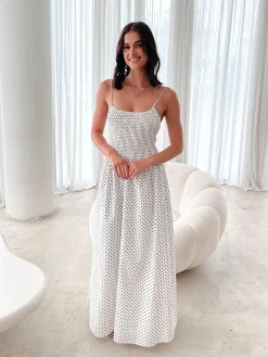 Best Cevanna Dress - White Spot Spot Dresses|Maternity Dresses