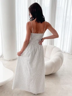 Best Cevanna Dress - White Spot Spot Dresses|Maternity Dresses