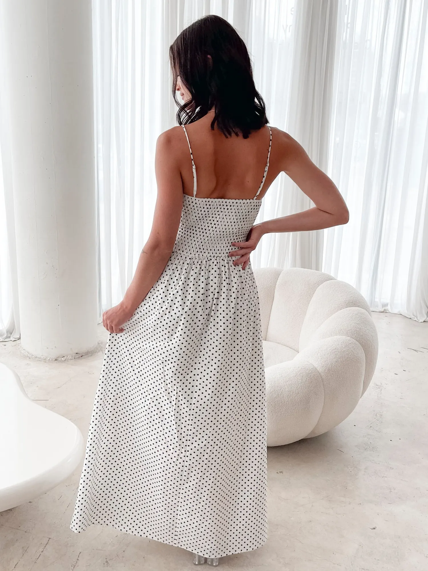 Best Cevanna Dress - White Spot Spot Dresses|Maternity Dresses
