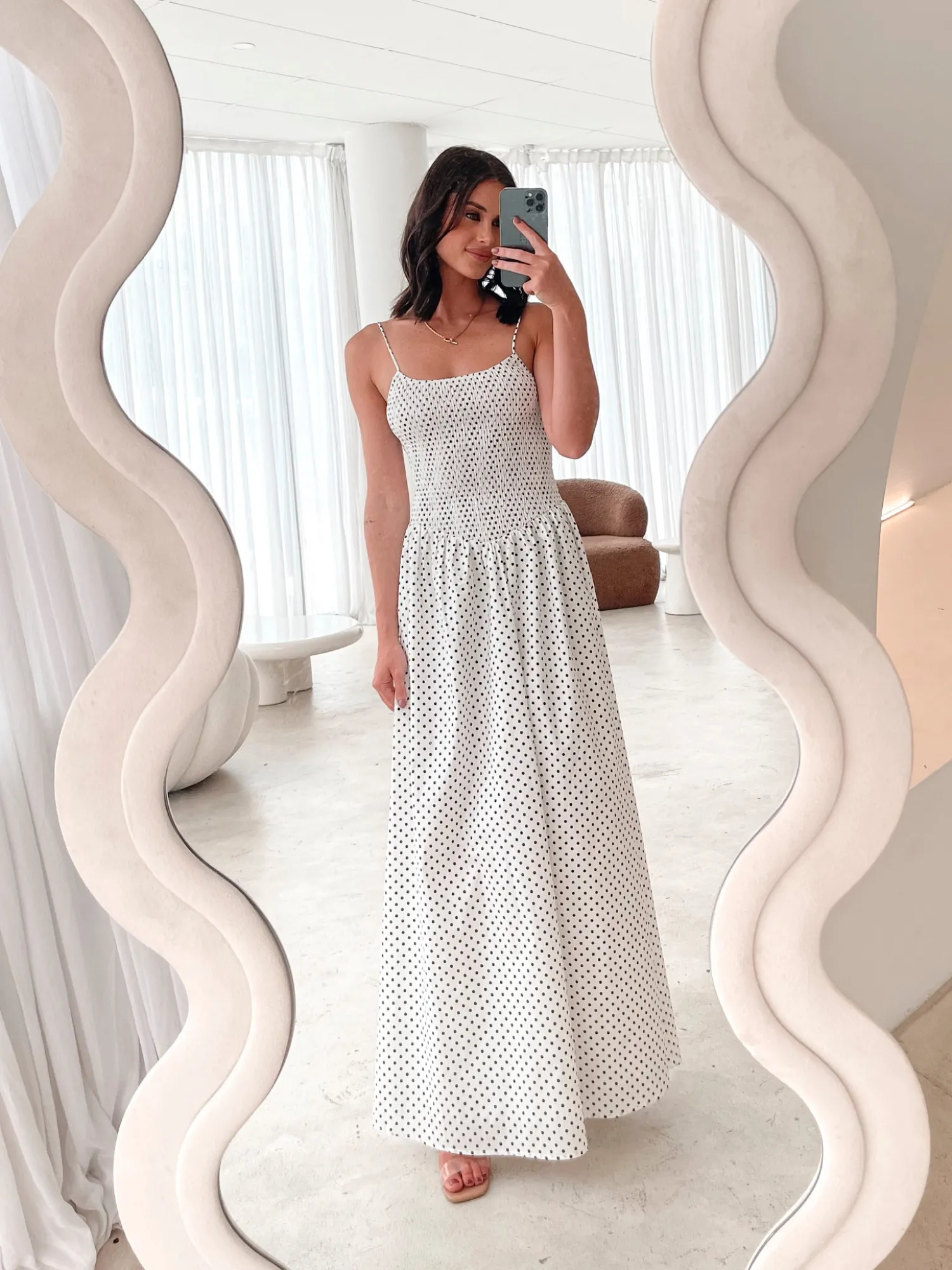 Best Cevanna Dress - White Spot Spot Dresses|Maternity Dresses