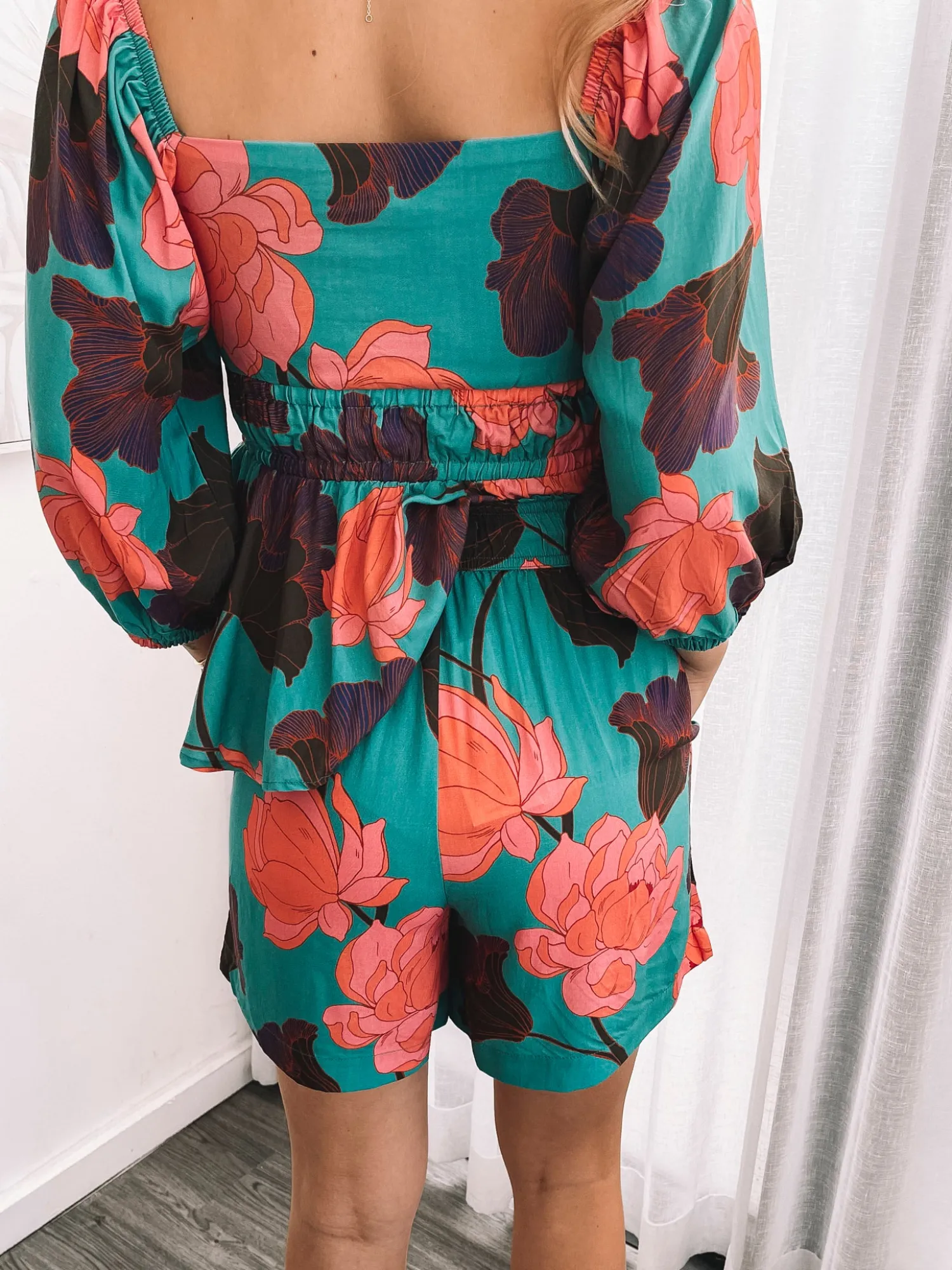 Clearance Conell Shorts - Botanical Turquoise Shorts|Sets