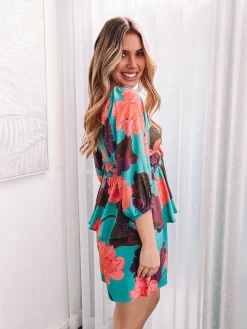 Outlet Conley Top - Botanical Turquoise Maternity Tops|Maternity Tops
