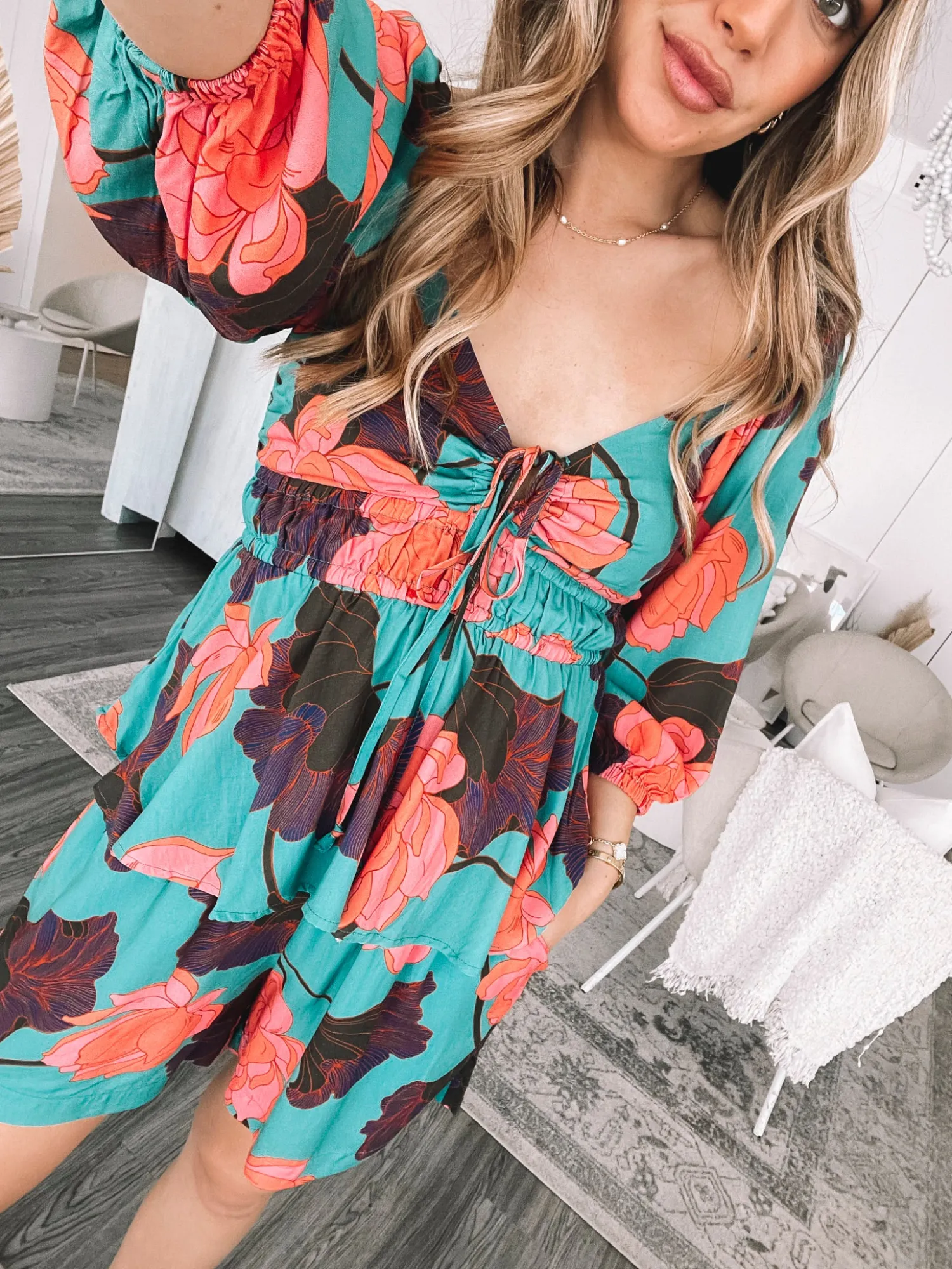 Outlet Conley Top - Botanical Turquoise Maternity Tops|Maternity Tops
