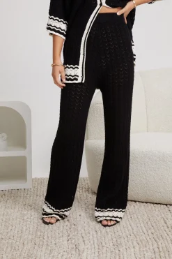 Discount Cresydda Knit Pants - Black Multi Pants|Sets